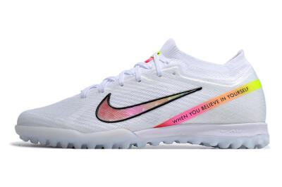 Nike Air Zoom Mercurial Vapor 15 Elite TF Low-Tops Soccer Shoes - White/Black/Pink