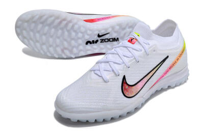 Nike Air Zoom Mercurial Vapor 15 Elite TF Low-Tops Soccer Shoes - White/Black/Pink