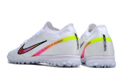 Nike Air Zoom Mercurial Vapor 15 Elite TF Low-Tops Soccer Shoes - White/Black/Pink