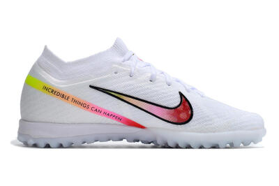 Nike Air Zoom Mercurial Vapor 15 Elite TF Low-Tops Soccer Shoes - White/Black/Pink