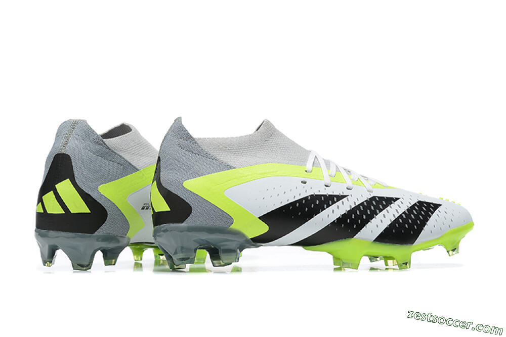 Adidas Predator Accuracy.1 FG High-Tops Soccer Cleats - White/Black/Yellow 5