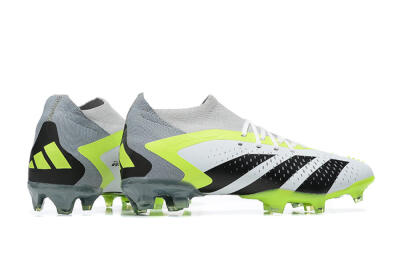 Adidas Predator Accuracy.1 FG High-Tops Soccer Cleats - White/Black/Yellow