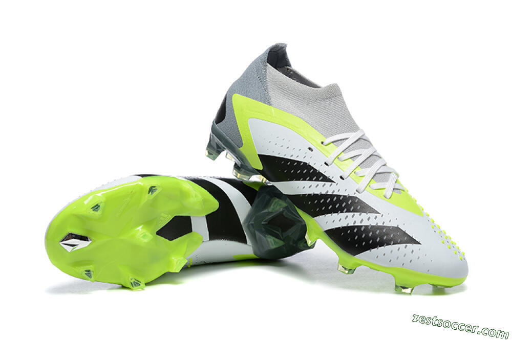 Adidas Predator Accuracy.1 FG High-Tops Soccer Cleats - White/Black/Yellow 4