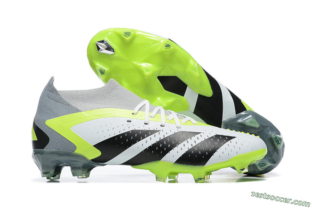 Adidas Predator Accuracy.1 FG High-Tops Soccer Cleats - White/Black/Yellow 0