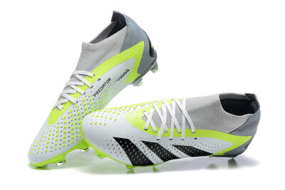 Adidas Predator Accuracy.1 FG High-Tops Soccer Cleats - White/Black/Yellow