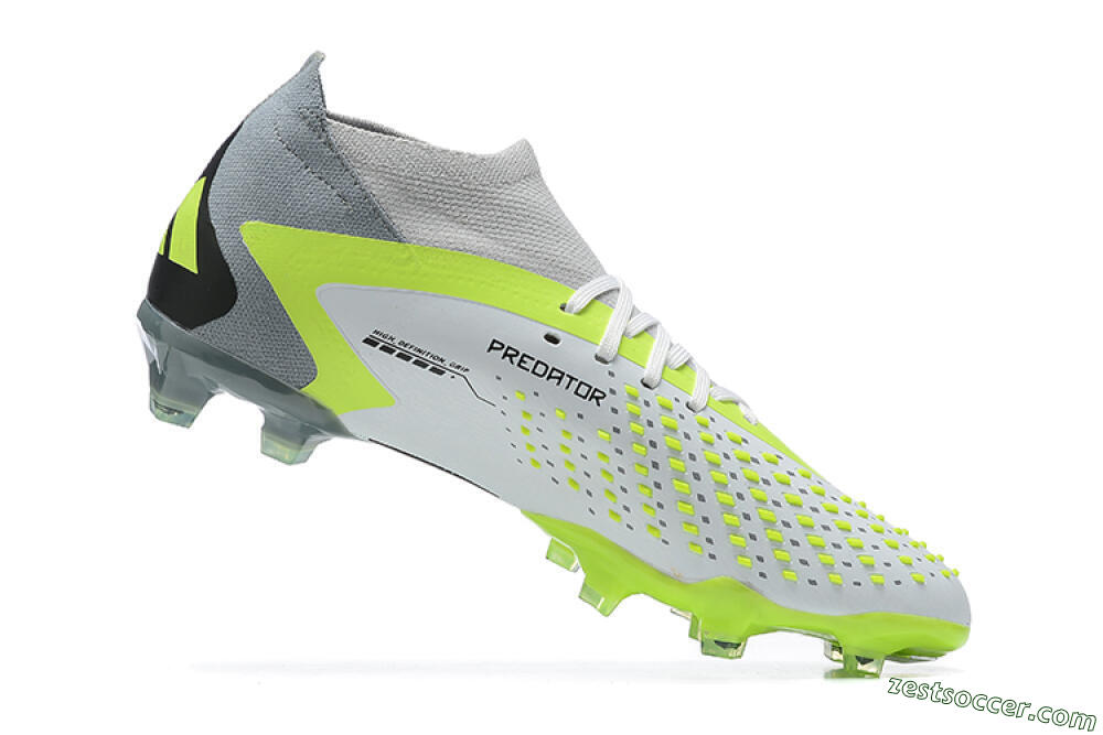Adidas Predator Accuracy.1 FG High-Tops Soccer Cleats - White/Black/Yellow 8