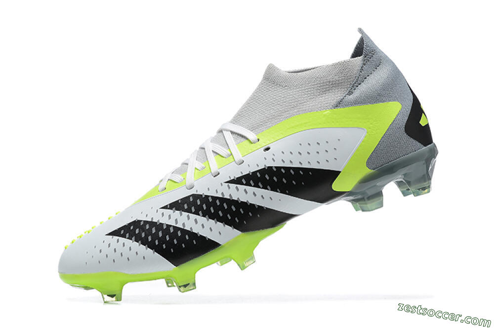 Adidas Predator Accuracy.1 FG High-Tops Soccer Cleats - White/Black/Yellow 9