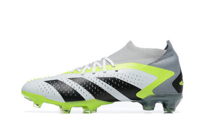 Adidas Predator Accuracy.1 FG High-Tops Soccer Cleats - White/Black/Yellow