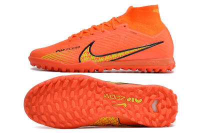 Nike Air Zoom Mercurial Superfly 9 Elite TF High-Tops Soccer Shoes - Red/Yellow