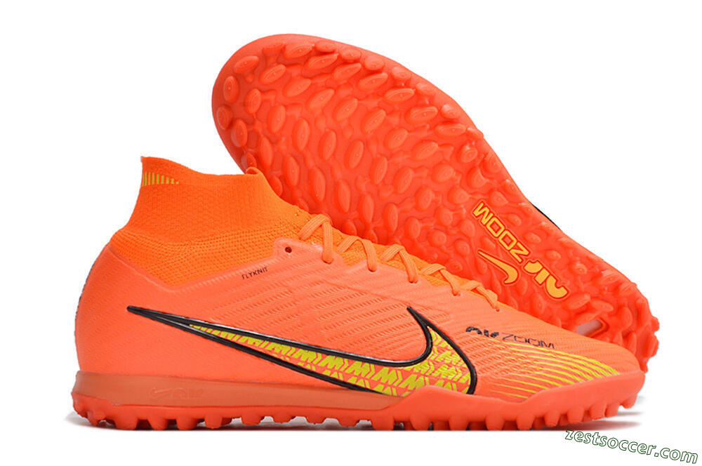 Nike Air Zoom Mercurial Superfly 9 Elite TF High-Tops Soccer Shoes - Red/Yellow 0