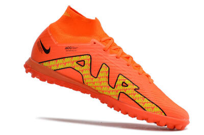 Nike Air Zoom Mercurial Superfly 9 Elite TF High-Tops Soccer Shoes - Red/Yellow