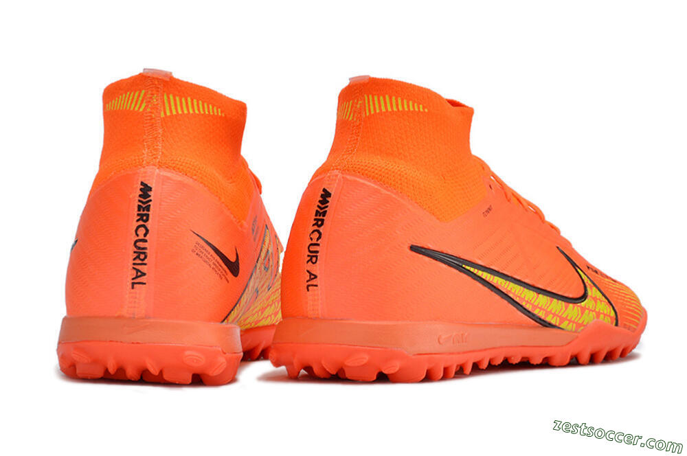 Nike Air Zoom Mercurial Superfly 9 Elite TF High-Tops Soccer Shoes - Red/Yellow 6