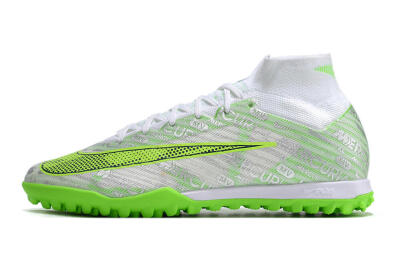 Nike Air Zoom Mercurial Superfly 9 Elite TF High-Tops Soccer Shoes - Green/White/Silver