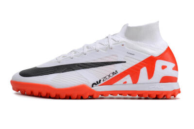 Nike Mercurial Superfly 9 Elite TF High-Tops Soccer Shoes - White/Black/Red