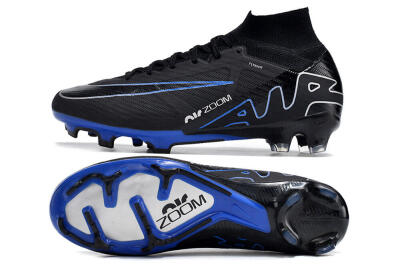 Nike Air Zoom Superfly 9 Elite SE FG High-Tops Soccer Cleats - Black/Blue/White