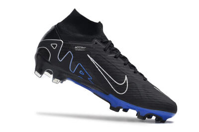 Nike Air Zoom Superfly 9 Elite SE FG High-Tops Soccer Cleats - Black/Blue/White