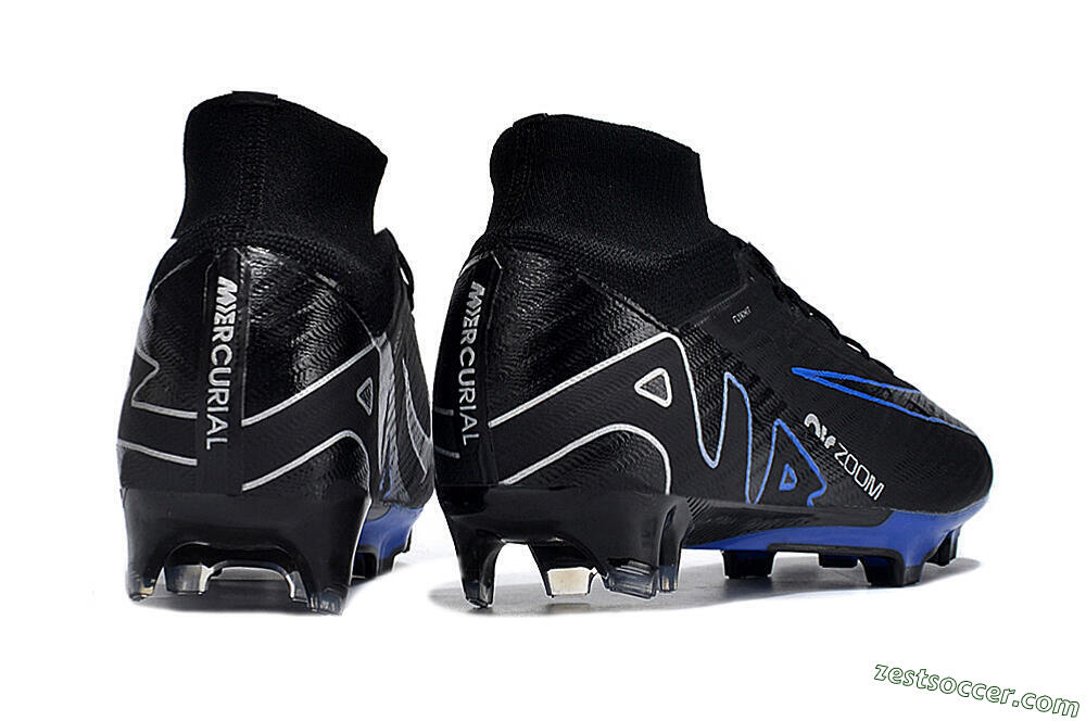 Nike Air Zoom Superfly 9 Elite SE FG High-Tops Soccer Cleats - Black/Blue/White 6
