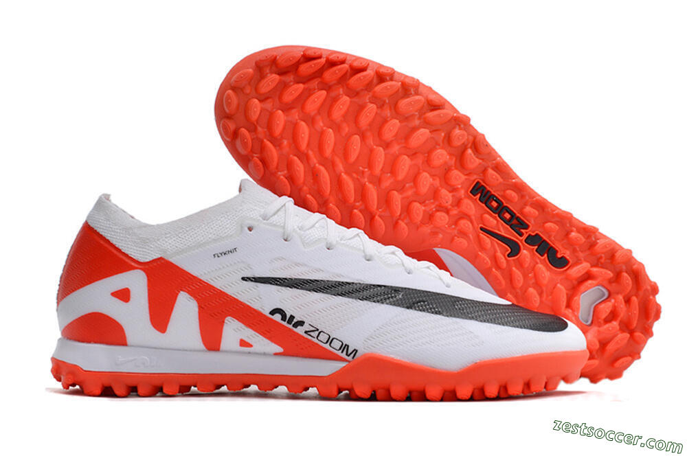Nike Mercurial Vapor 15 Elite TF Low-Tops Soccer Shoes - White/Black/Red 0