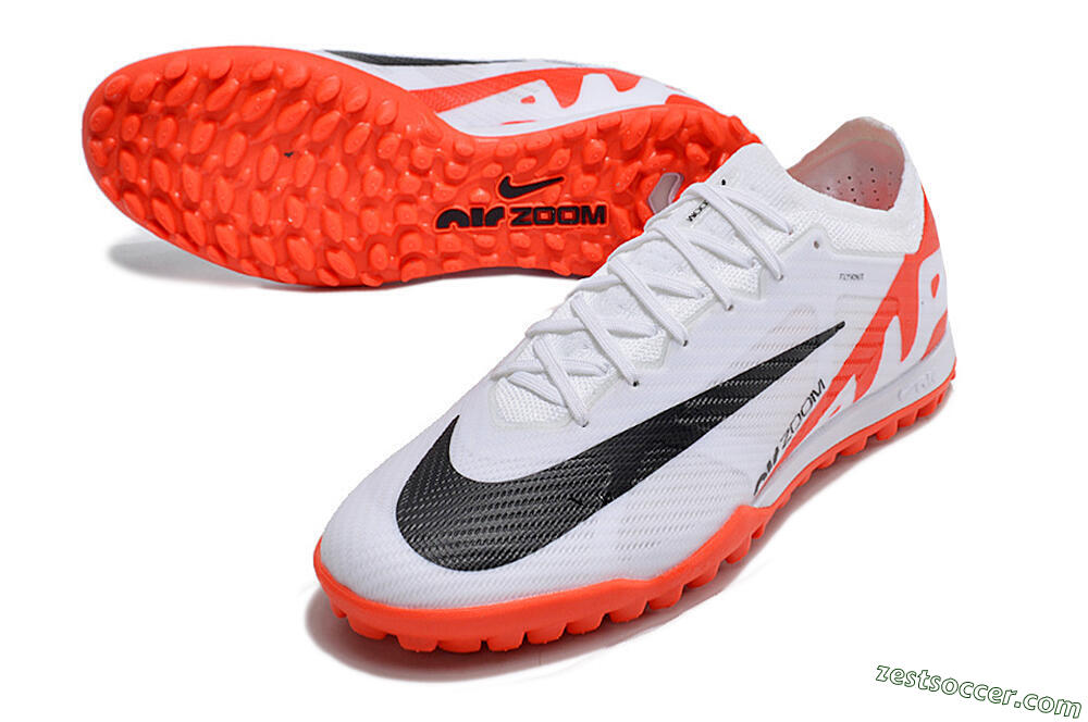 Nike Mercurial Vapor 15 Elite TF Low-Tops Soccer Shoes - White/Black/Red 3