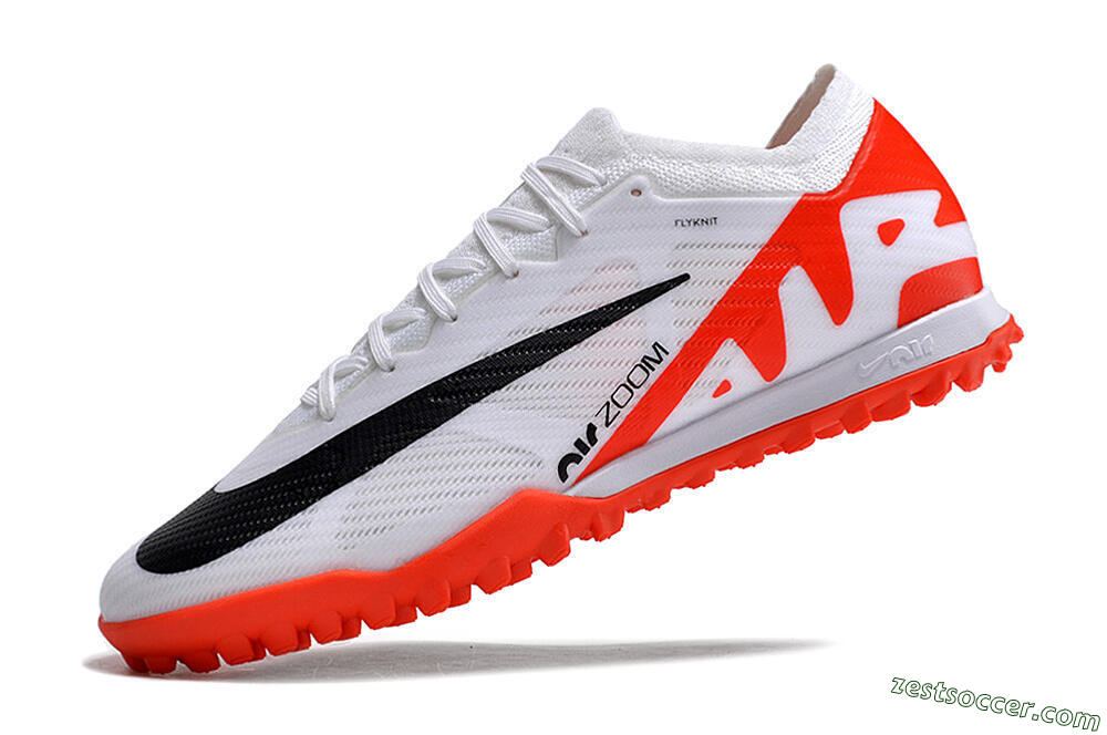 Nike Mercurial Vapor 15 Elite TF Low-Tops Soccer Shoes - White/Black/Red 5