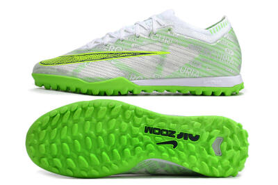 Nike Air Zoom Mercurial Vapor 15 Elite TF Low-Tops Soccer Shoes - Green/White/Silver