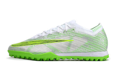 Nike Air Zoom Mercurial Vapor 15 Elite TF Low-Tops Soccer Shoes - Green/White/Silver