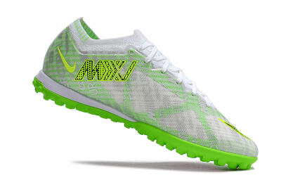 Nike Air Zoom Mercurial Vapor 15 Elite TF Low-Tops Soccer Shoes - Green/White/Silver