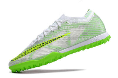 Nike Air Zoom Mercurial Vapor 15 Elite TF Low-Tops Soccer Shoes - Green/White/Silver