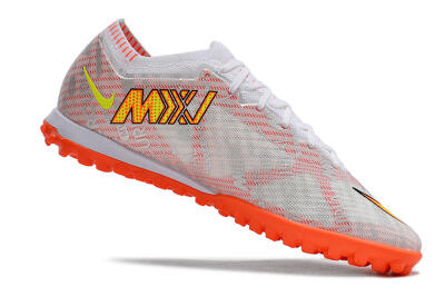 Nike Air Zoom Mercurial Vapor 15 Elite TF Low-Tops Soccer Shoes - Orange/White/Silver