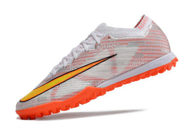 Nike Air Zoom Mercurial Vapor 15 Elite TF Low-Tops Soccer Shoes - Orange/White/Silver