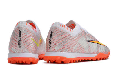 Nike Air Zoom Mercurial Vapor 15 Elite TF Low-Tops Soccer Shoes - Orange/White/Silver