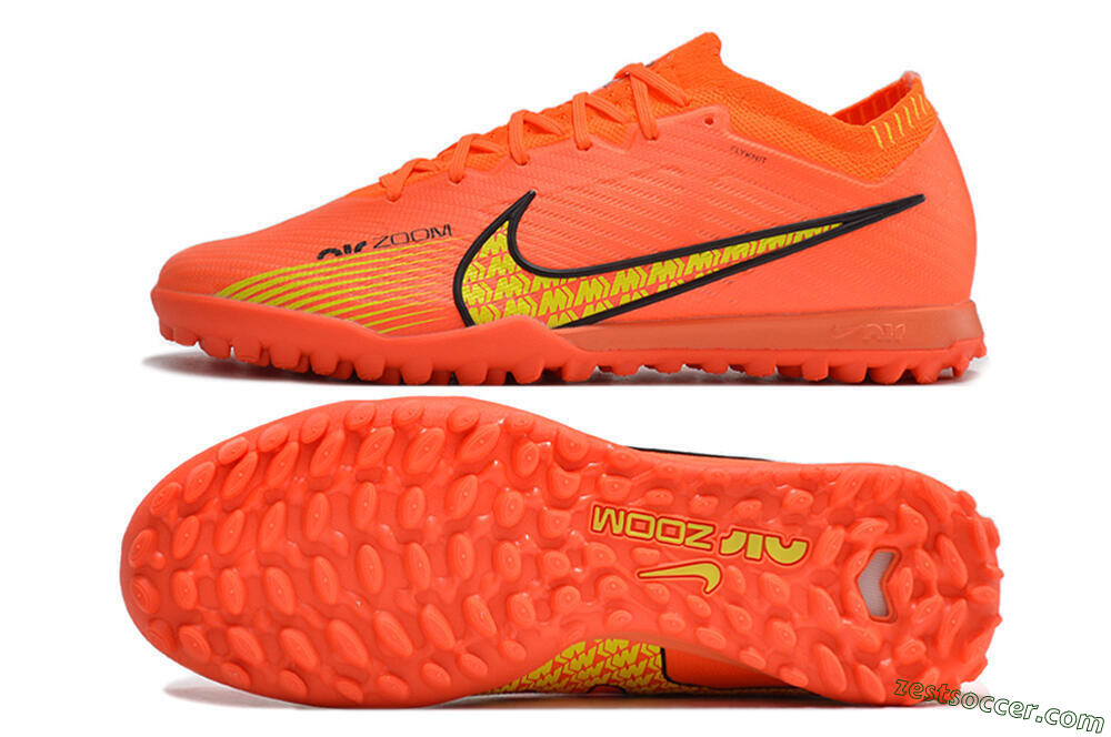 Nike Air Zoom Mercurial Vapor 15 Elite TF Low-Tops Soccer Shoes - Red/Yellow 1