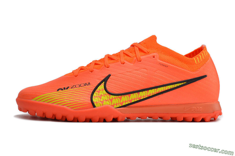 Nike Air Zoom Mercurial Vapor 15 Elite TF Low-Tops Soccer Shoes - Red/Yellow 2