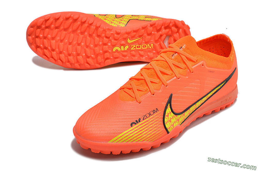Nike Air Zoom Mercurial Vapor 15 Elite TF Low-Tops Soccer Shoes - Red/Yellow 3