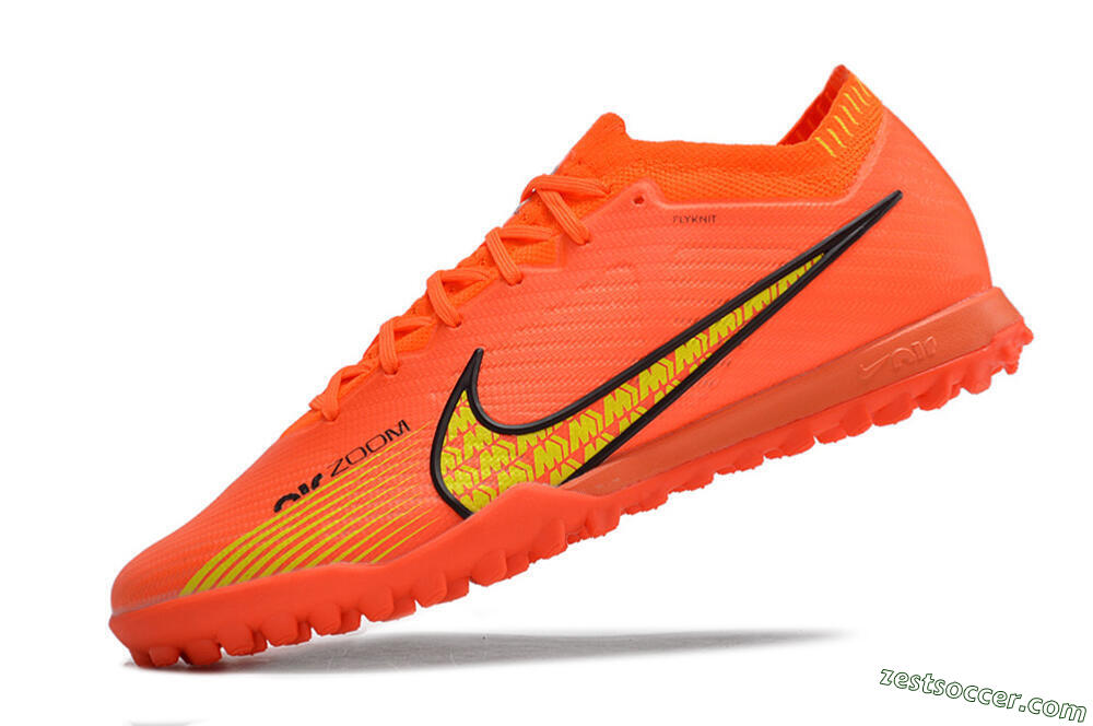Nike Air Zoom Mercurial Vapor 15 Elite TF Low-Tops Soccer Shoes - Red/Yellow 5