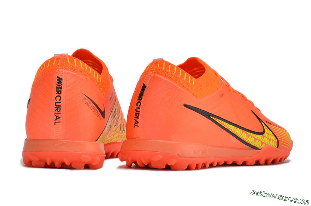 Nike Air Zoom Mercurial Vapor 15 Elite TF Low-Tops Soccer Shoes - Red/Yellow 6