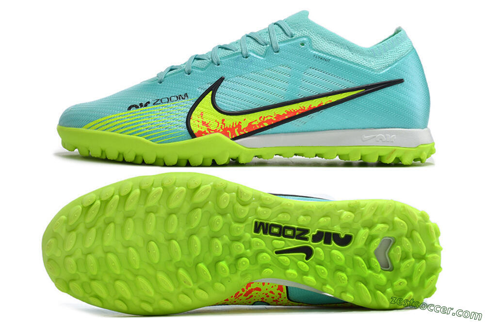 Nike Air Zoom Mercurial Vapor 15 Elite TF Low-Tops Soccer Shoes - Blue/Green 1