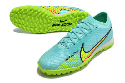 Nike Air Zoom Mercurial Vapor 15 Elite TF Low-Tops Soccer Shoes - Blue/Green