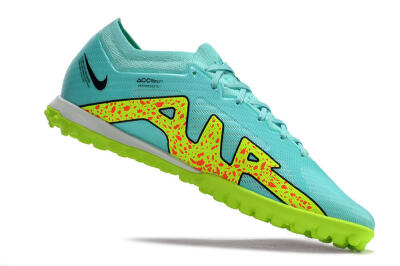 Nike Air Zoom Mercurial Vapor 15 Elite TF Low-Tops Soccer Shoes - Blue/Green