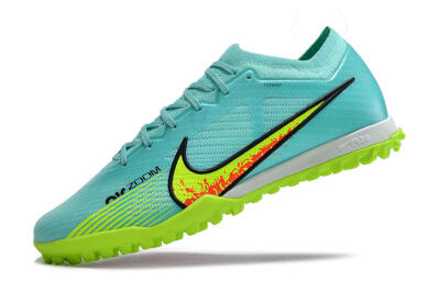 Nike Air Zoom Mercurial Vapor 15 Elite TF Low-Tops Soccer Shoes - Blue/Green