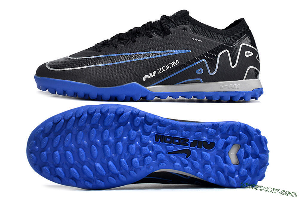 Nike Mercurial Vapor 15 Elite TF Low-Tops Soccer Shoes - Black/Blue 1
