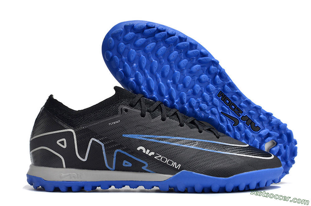 Nike Mercurial Vapor 15 Elite TF Low-Tops Soccer Shoes - Black/Blue 0