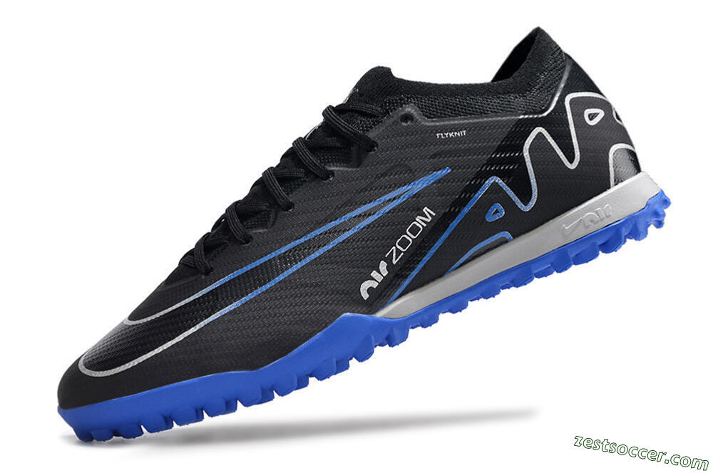Nike Mercurial Vapor 15 Elite TF Low-Tops Soccer Shoes - Black/Blue 5