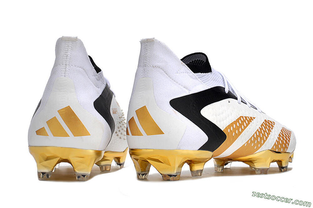 Adidas Predator Accuracy.1 FG High-Tops Soccer Cleats - White/Gold/Black 6