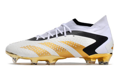 Adidas Predator Accuracy.1 FG High-Tops Soccer Cleats - White/Gold/Black
