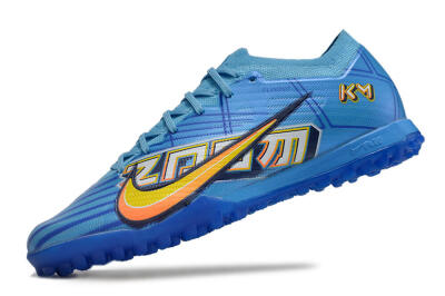 Kylian Mbappe x Nike Air Zoom Mercurial Vapor 15 Elite TF Low-Tops Soccer Shoes - Blue/Yellow/Black