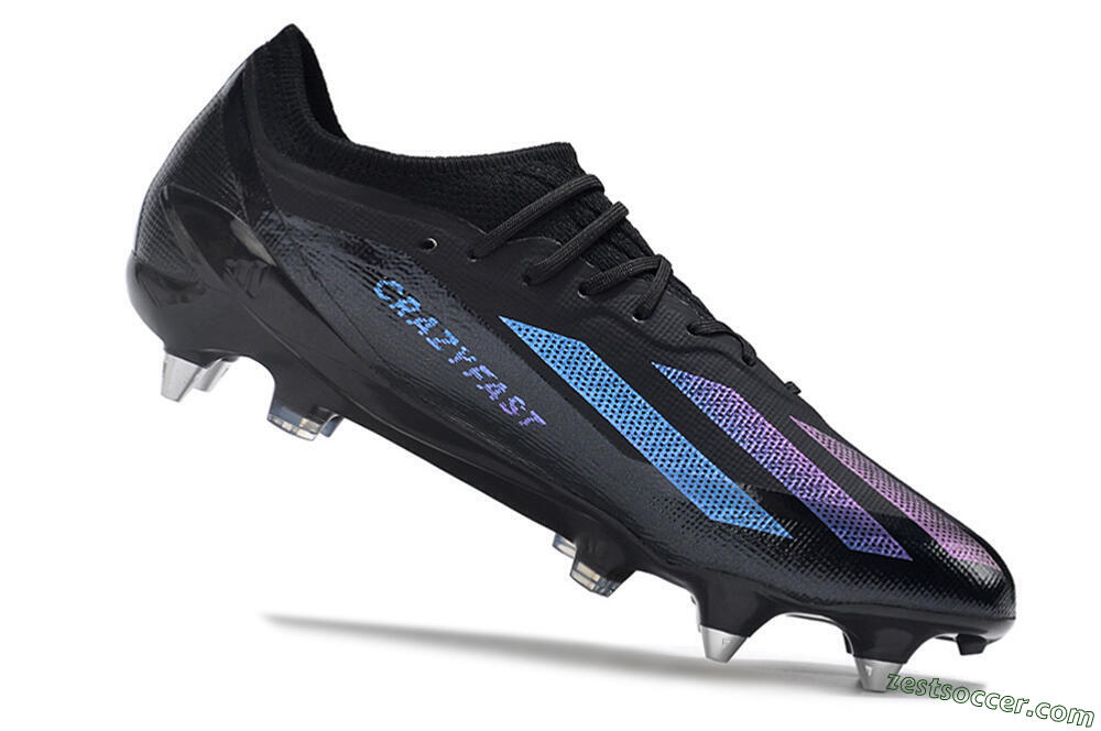 Adidas X Crazyfast.1 SG Low-Tops Soccer Cleats - Black/Purple 4