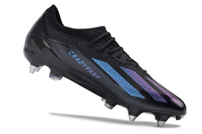 Adidas X Crazyfast.1 SG Low-Tops Soccer Cleats - Black/Purple