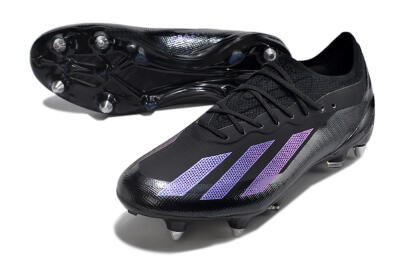 Adidas X Crazyfast.1 SG Low-Tops Soccer Cleats - Black/Purple