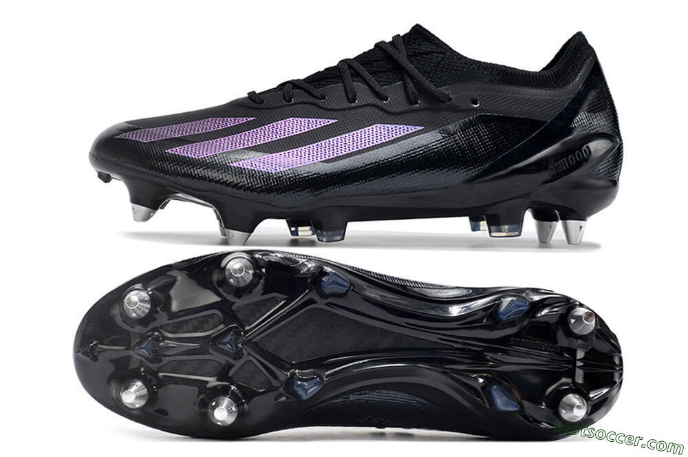 Adidas X Crazyfast.1 SG Low-Tops Soccer Cleats - Black/Purple 1